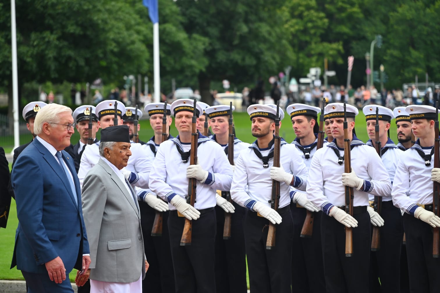 जर्मनीमा राष्ट्रपति पौडेललाई गार्ड अफ अनर