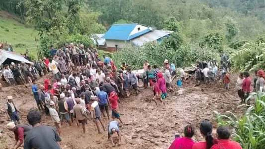 गुल्मीमा पहिरो, एकै परिवारका ५ जनाको मृत्यु