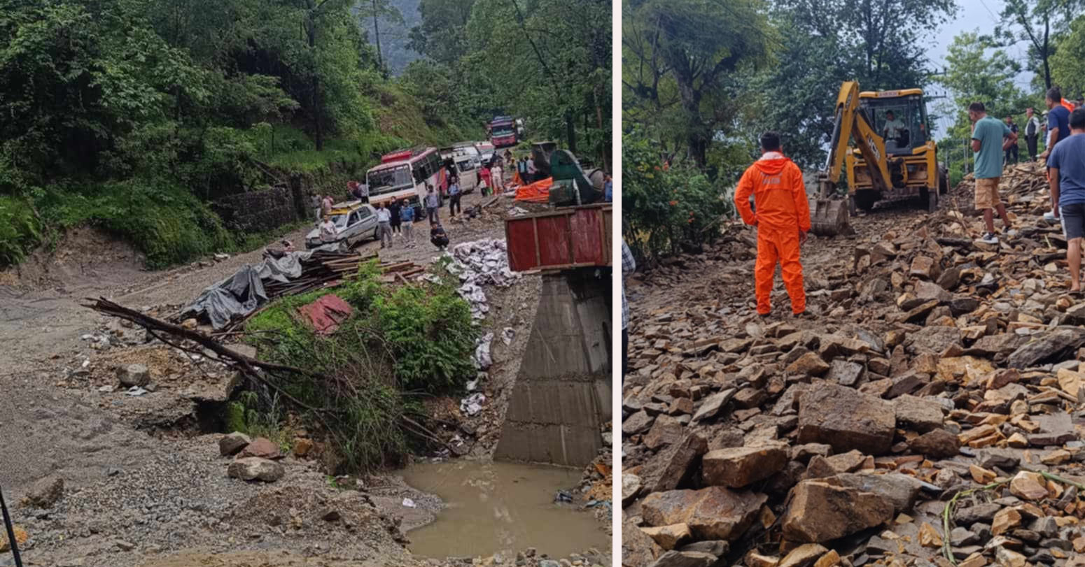 पहिरोले अवरुद्ध बेँसीसहर–चामे सडकको लमजुङ खण्ड खुल्यो