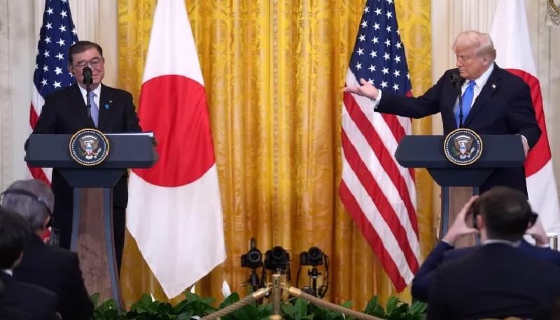 ट्रम्पद्वारा १५% भन्सार शुल्कसहित ‘विशाल’ जापान व्यापारिक सम्झौताको घोषणा