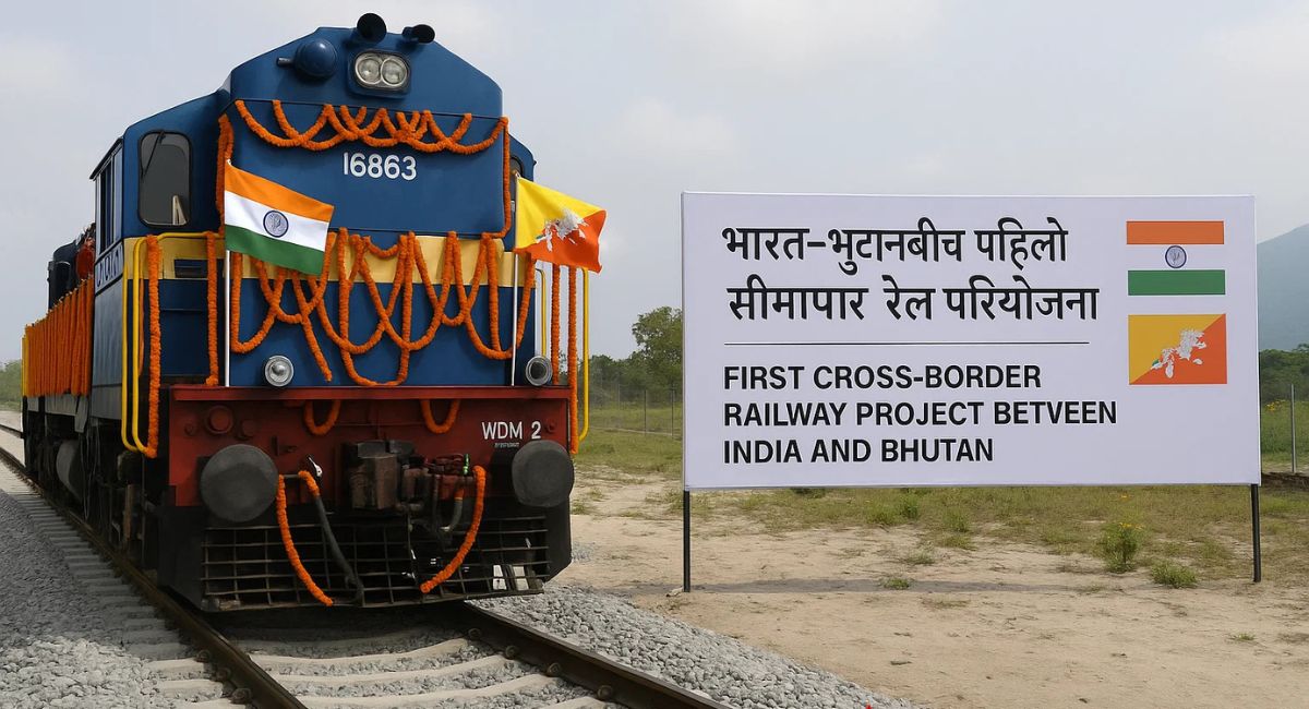भारत–भुटानबीच पहिलो सीमापार रेलमार्ग निर्माणको सम्झौता, चार वर्षमै सम्पन्न हुने घोषणा