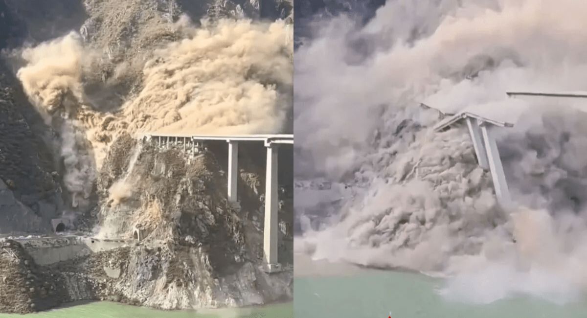 चीनमा नयाँ पुल भत्कियो, कुनै मानवीय क्षति भएन