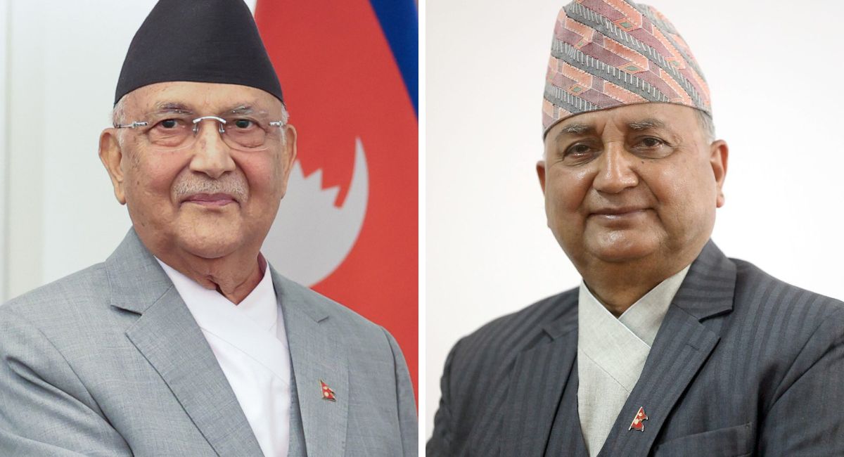 एमाले अध्यक्षमा ओली र पोखरेलको उम्मेदवारी दर्ता