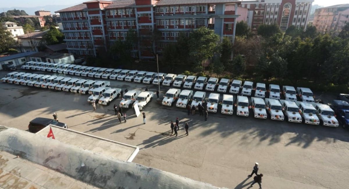 प्रतिनिधिसभा निर्वाचनका लागि भारतद्वारा ६० वटा पिकअप गाडी हस्तान्तरण