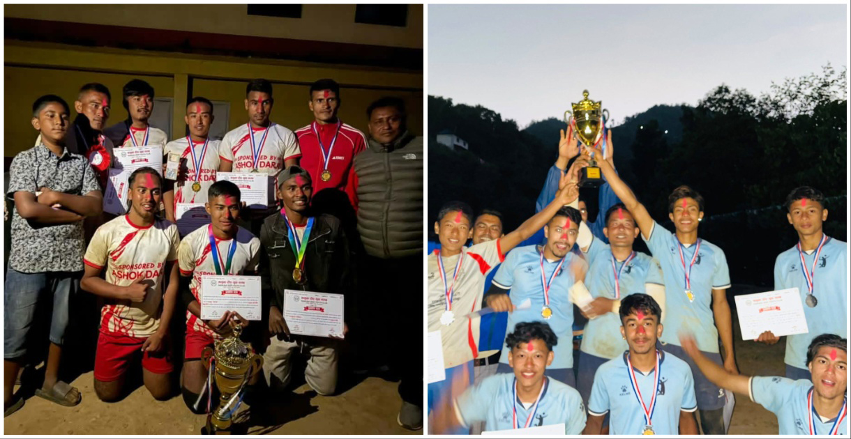 सैपुमा आयोजित अन्तरवडास्तरीय भलिबलको उपाधि वडा नम्बर ९ ‘ए’लाई, द्वितीय बन्यो वडा नम्बर ४ ‘ए’