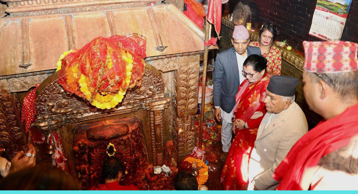 राष्ट्रपति पौडेलद्वारा काठमाडौंका शक्तिपीठहरुको दर्शन