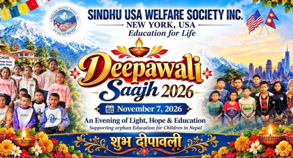न्युयोर्कमा ‘सिन्धु दीपावली साँझ’ आयोजना हुने, असहाय बालबालिकाको शिक्षामा जुटाइने सहयोग